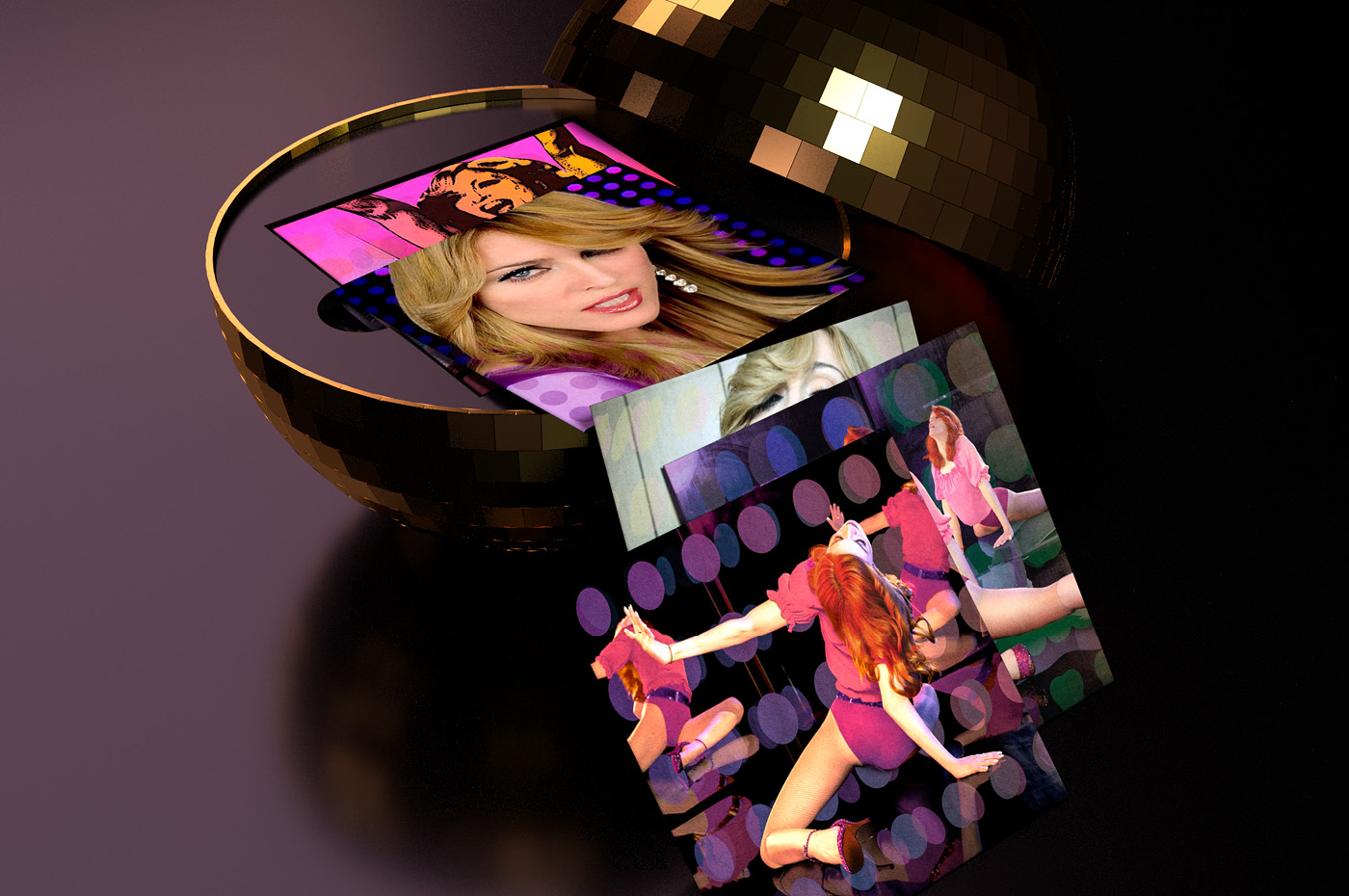 Madonna's "Confessions on a Dance Floor" box set disco ball container revealing CDs in card sleeves