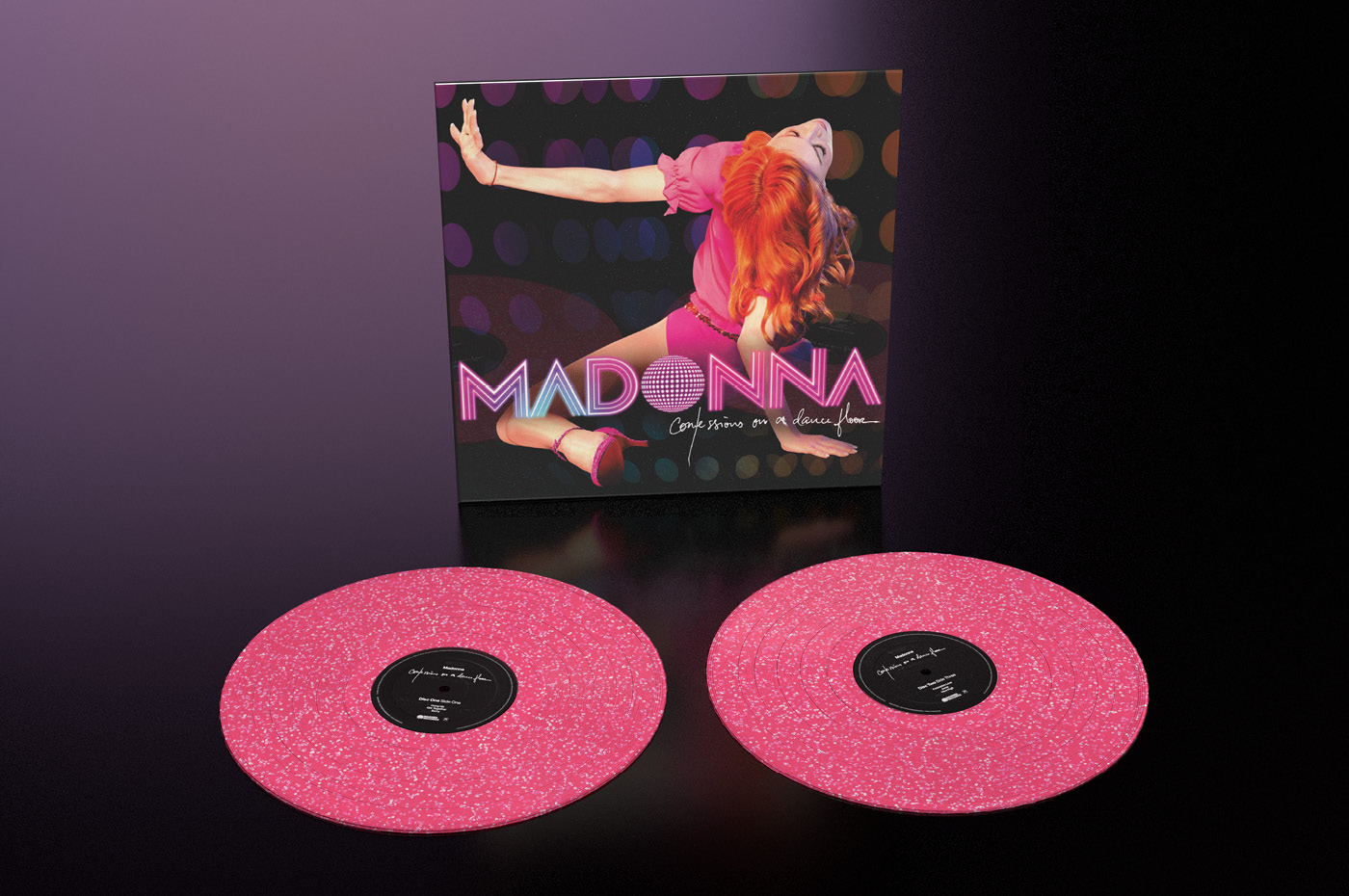 Madonna's "Confessions on a Dance Floor" box set vinyl of the album in pink glitter