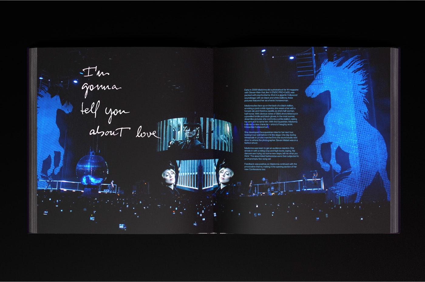Madonna's "Confessions on a Dance Floor" box set hardcover book spread open