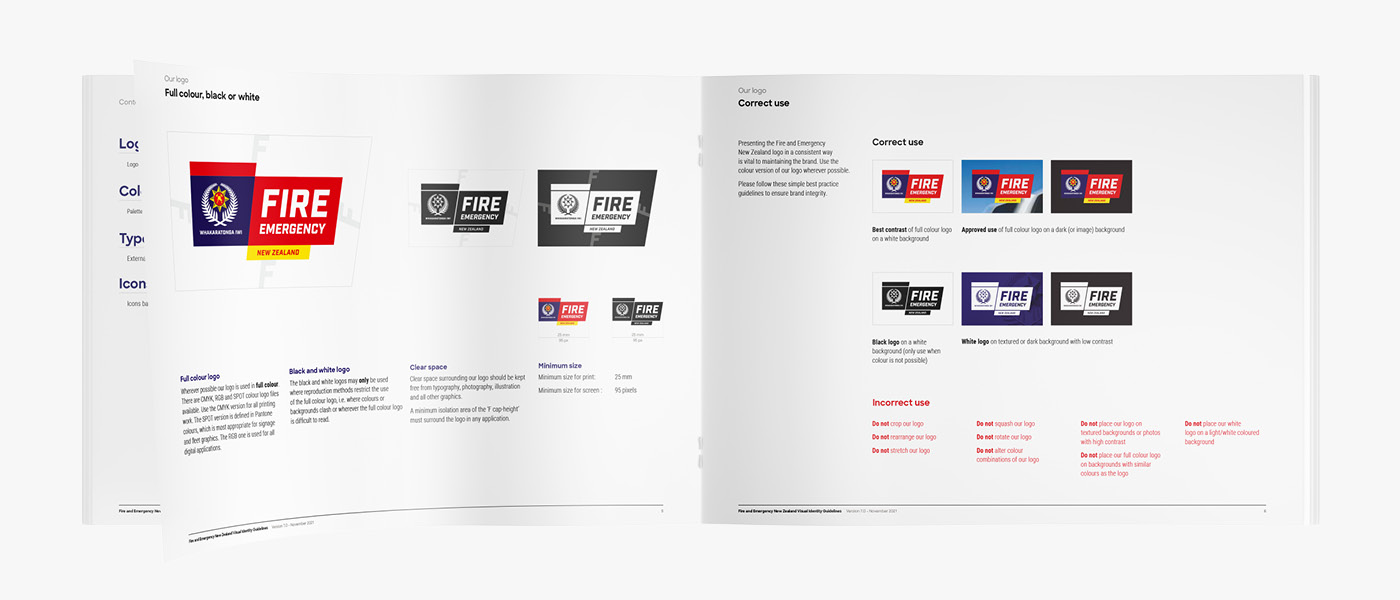 Fire and Emergency NZ brand guidelines document