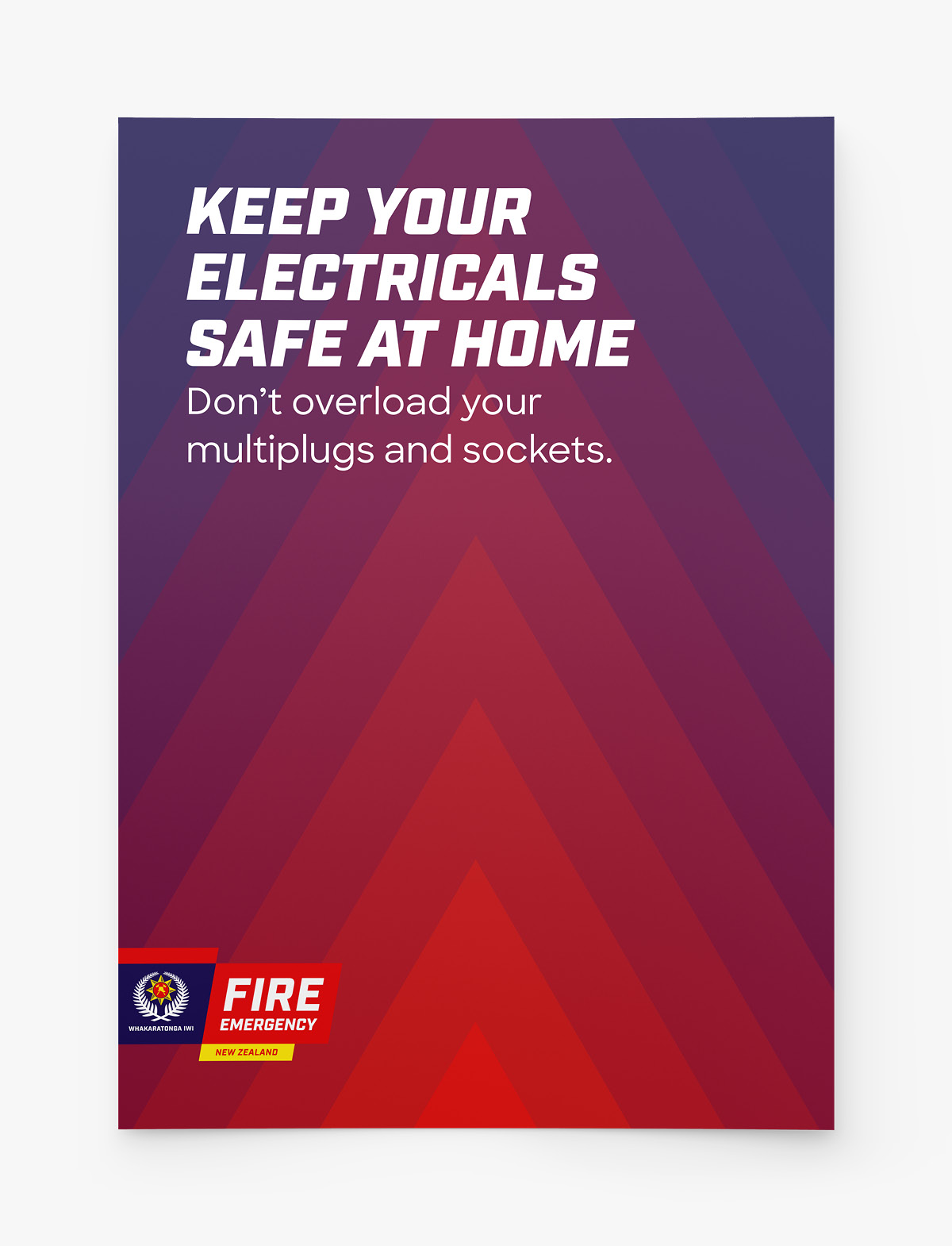 Fire and Emergency NZ COVID-19 keep your electricals safe poster