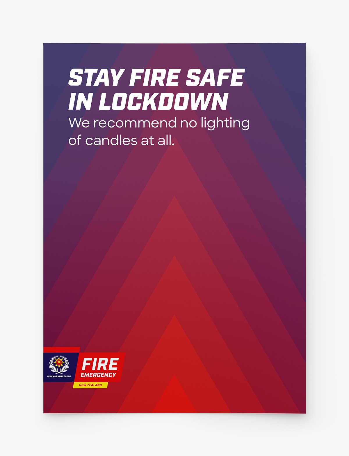 Fire and Emergency NZ COVID-19 stay fire safe poster