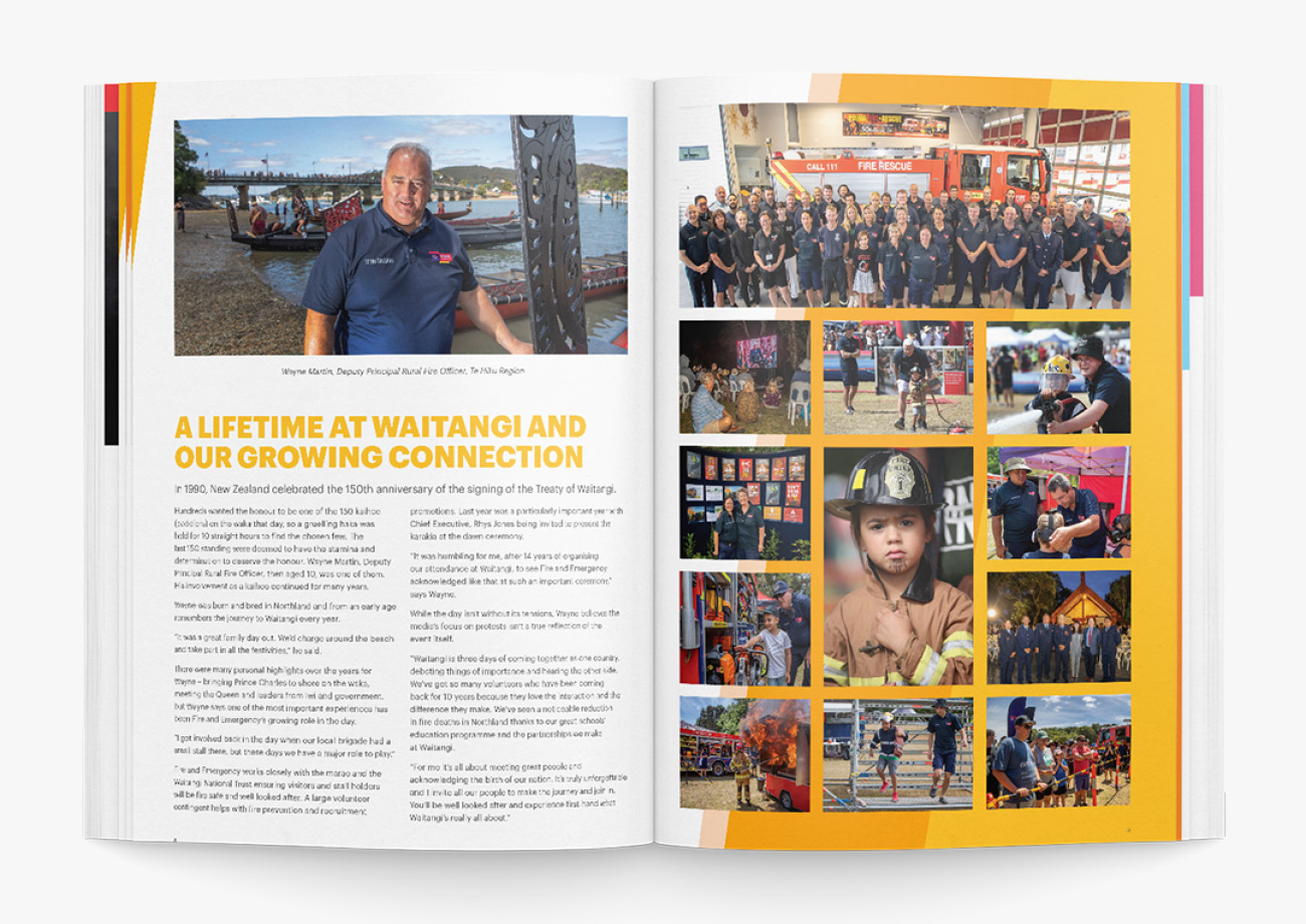 Fire and Emergency NZ Ignite magazine spread