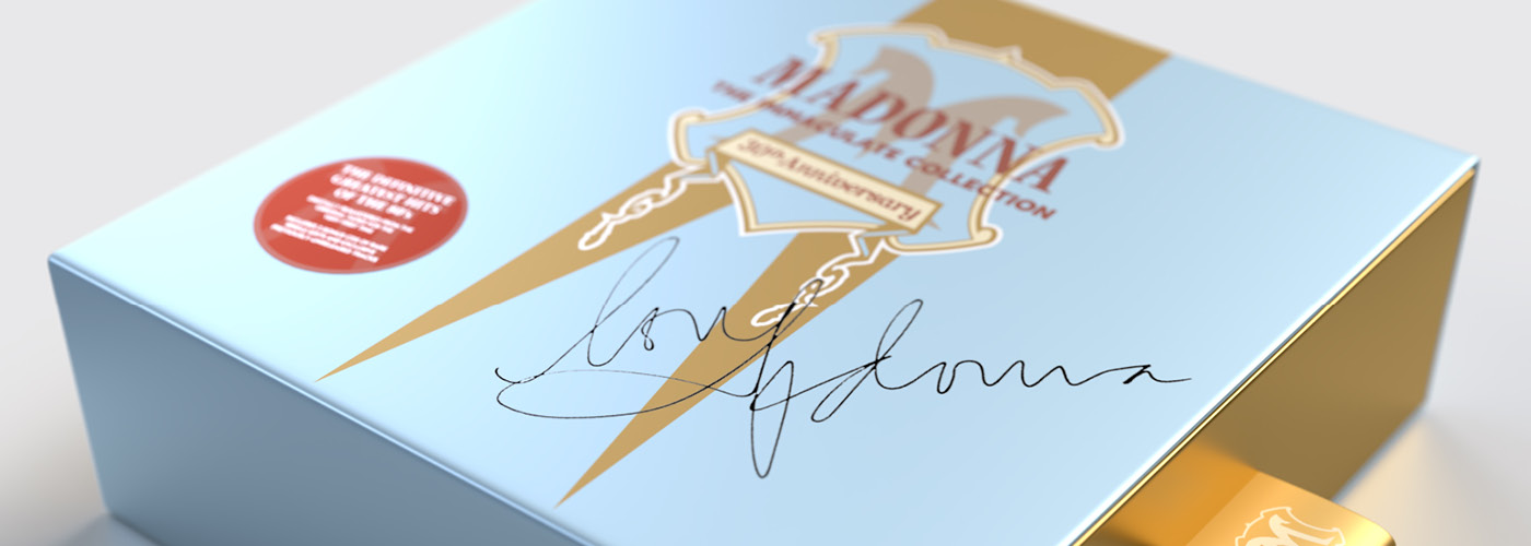 Madonna "The Immaculate Collection" box set design, signed by Madonna