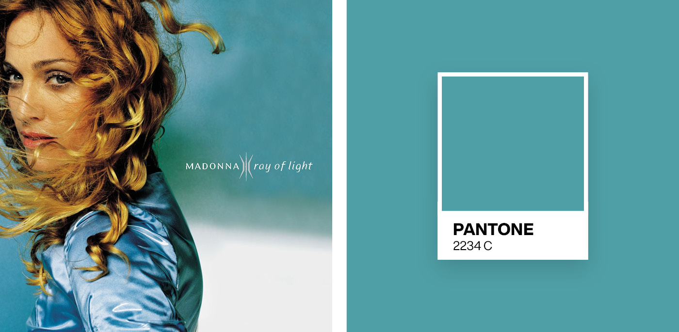 The "Ray of Light" original album cover and my Pantone swatch match