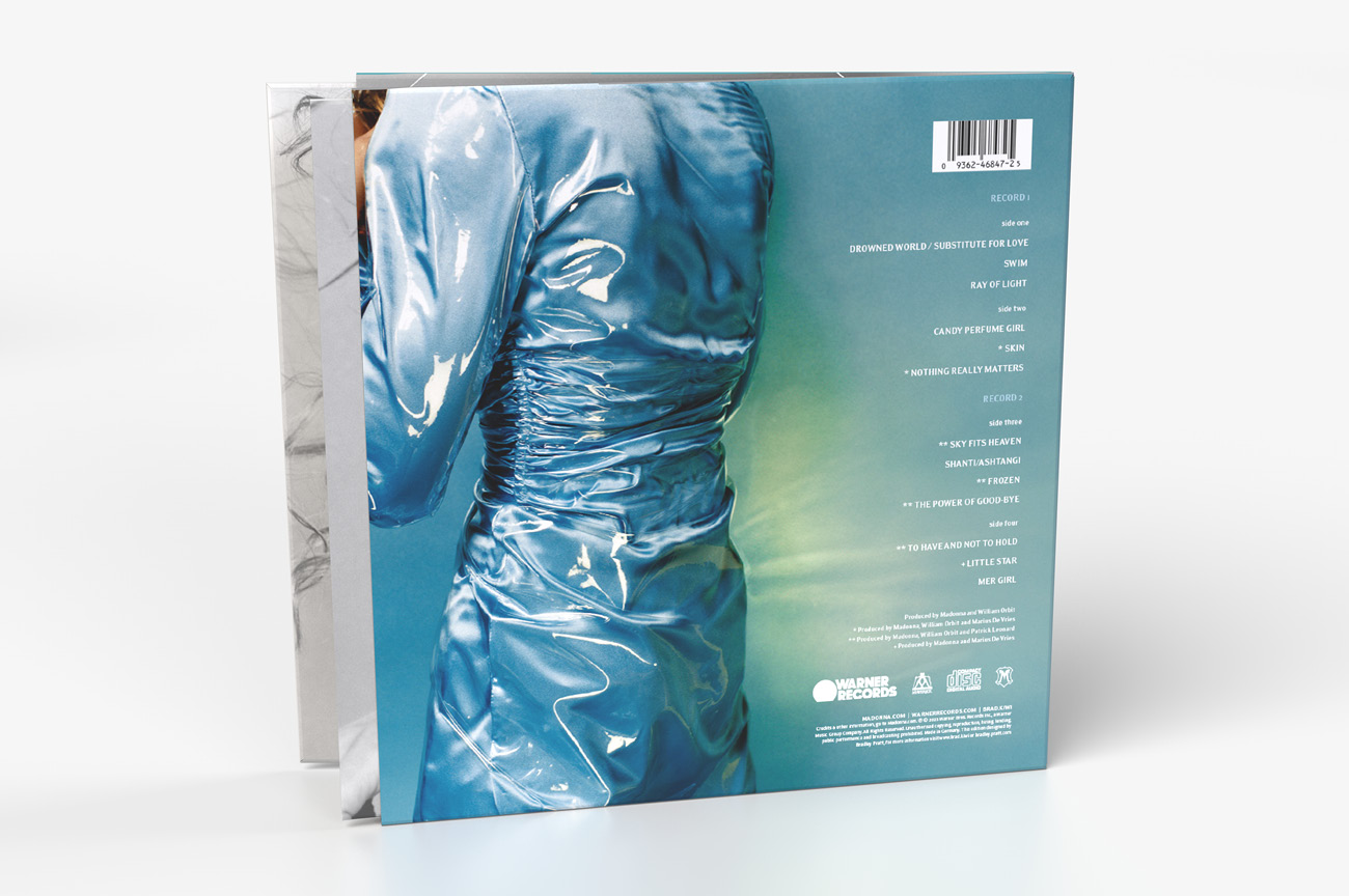 My redesigned Madonna "Ray of Light" album cover in a new vinyl edition design, back cover