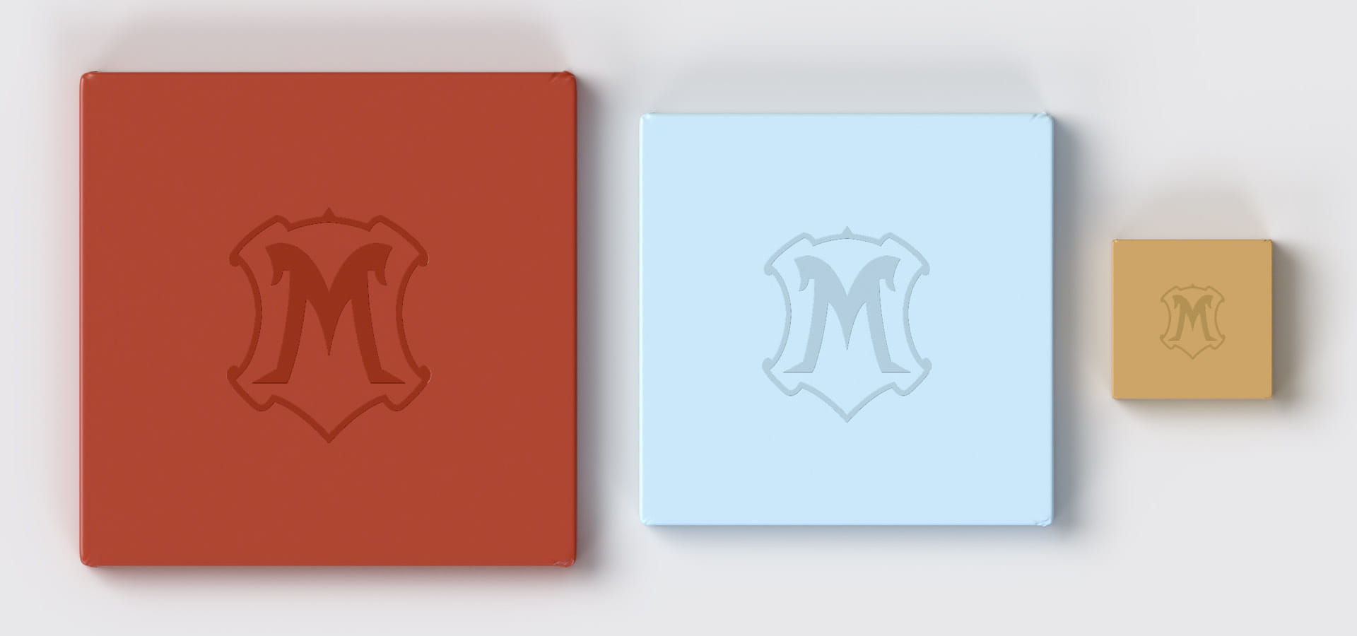 Madonna "The Immaculate Collection" box set design, inner boxes arranged on the floor