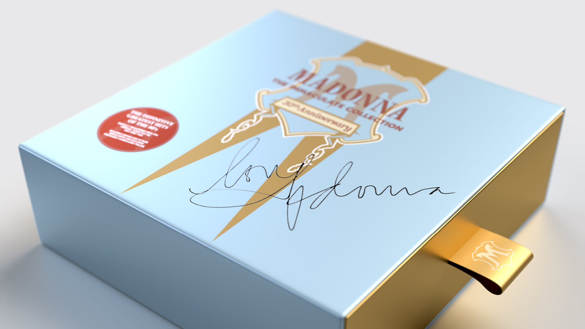 Madonna "The Immaculate Collection" box set design, signed by Madonna