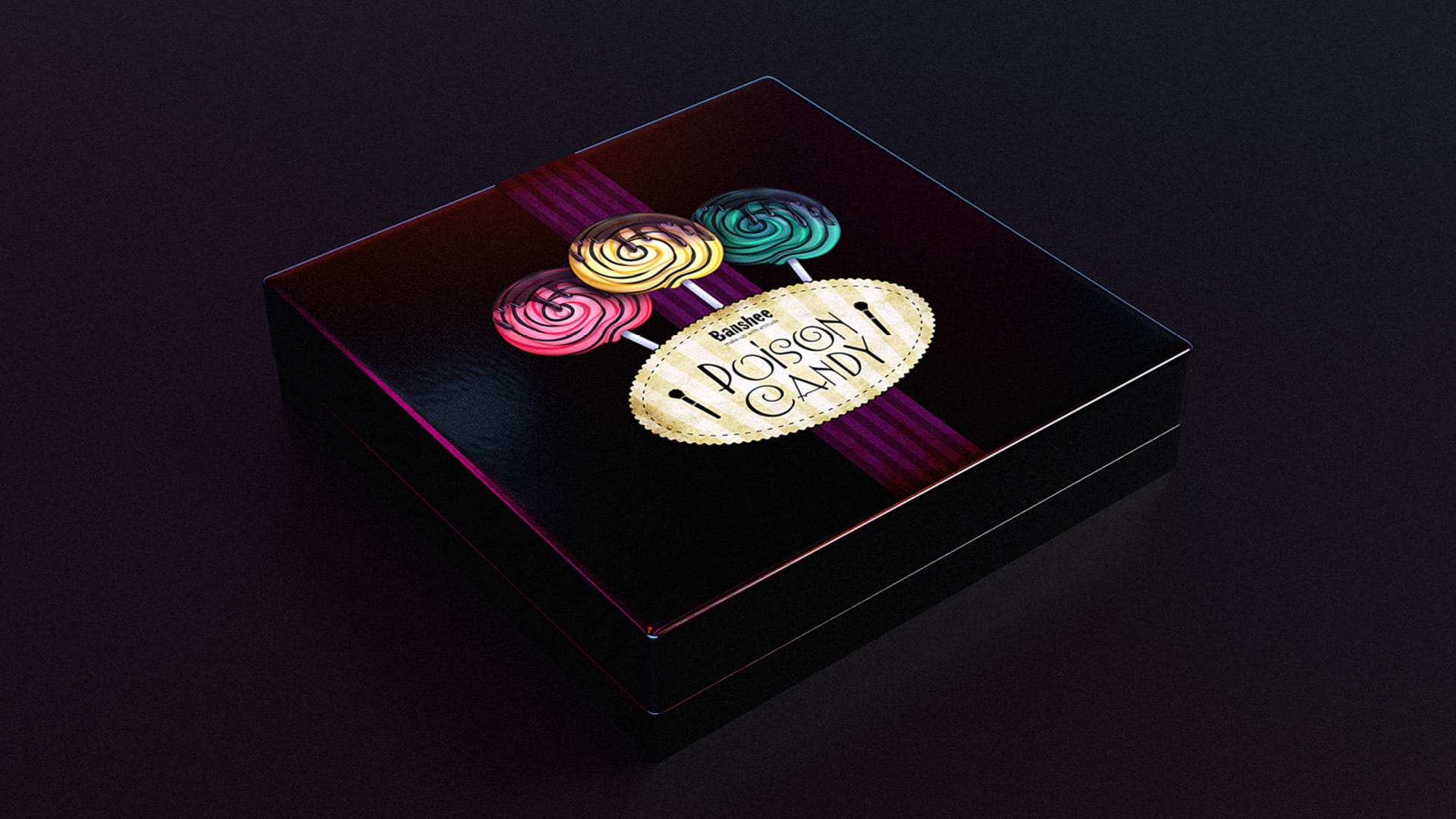 A render of the Poison Candy makeup collection in its packaging