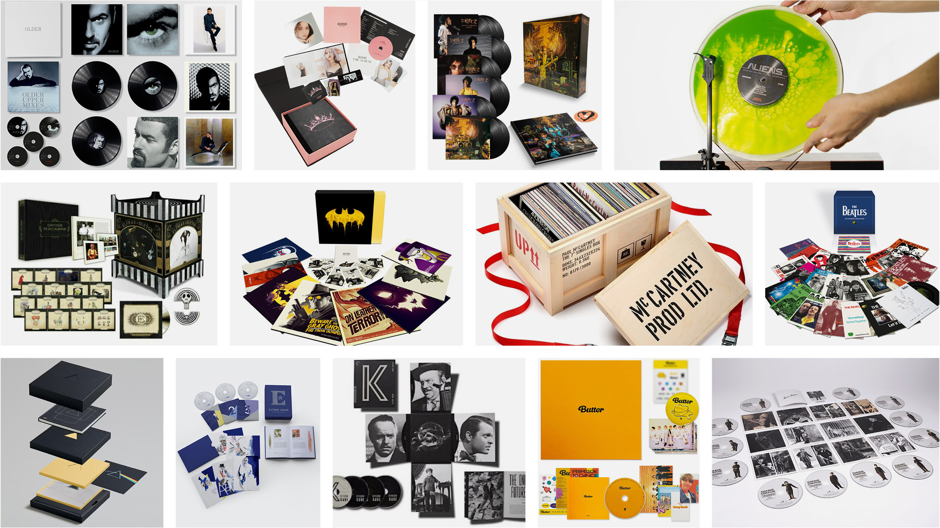 My moodboard for music box set and special edition releases that inspired my Madonna "Ray of Light" project