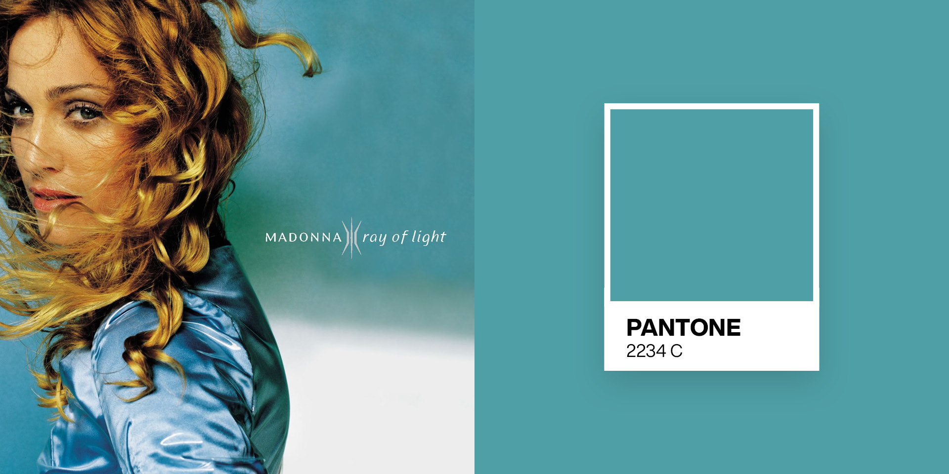 The "Ray of Light" original album cover and my Pantone swatch match