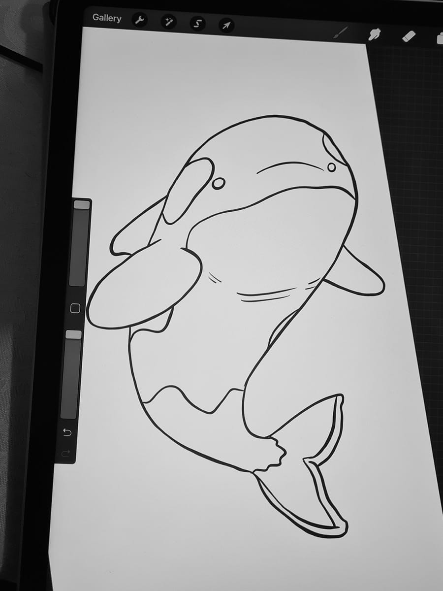 Toa illustration drawing design work-in-progress