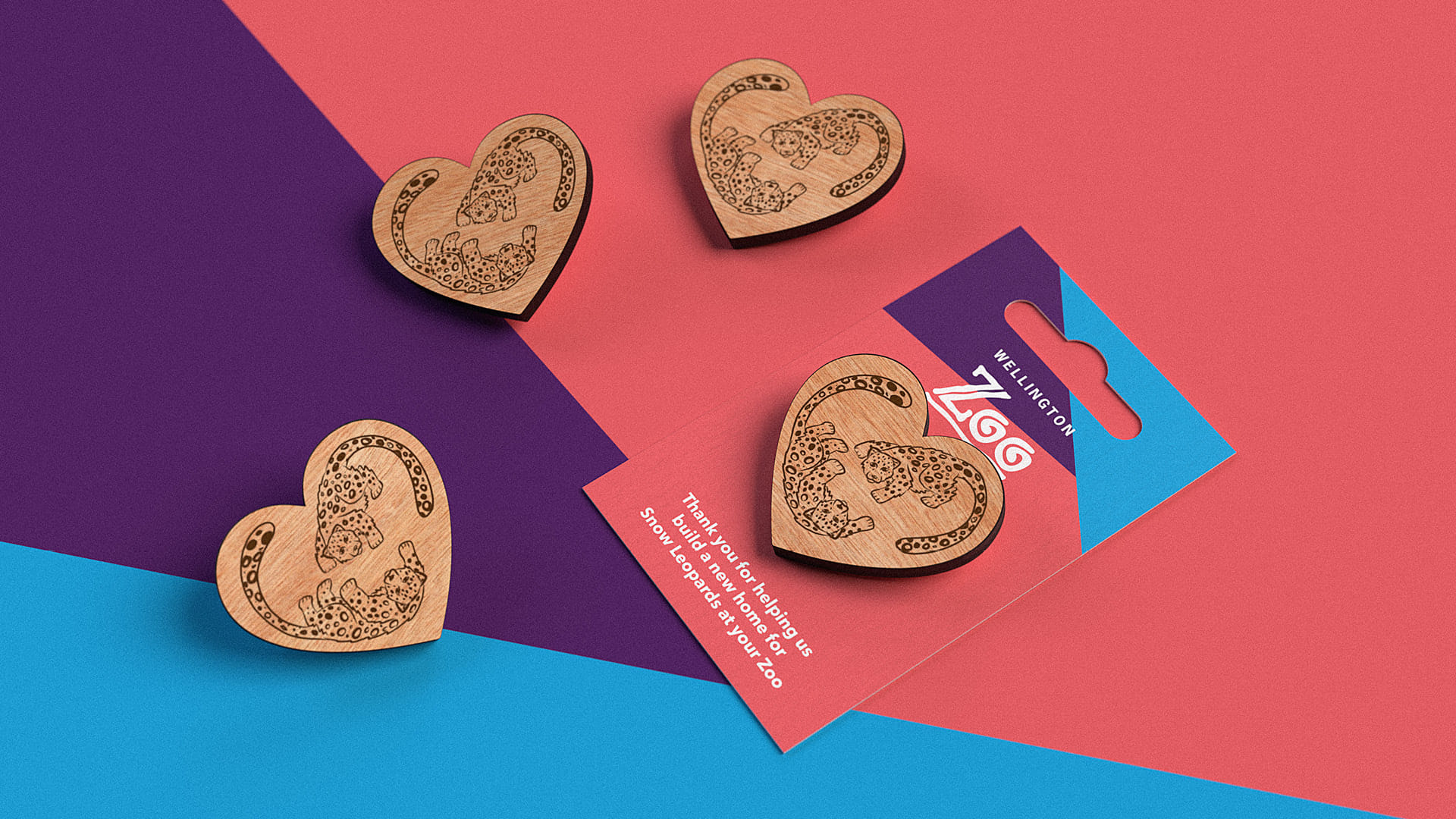 Snow Leopard Fundraising Pins for Wellington Zoo